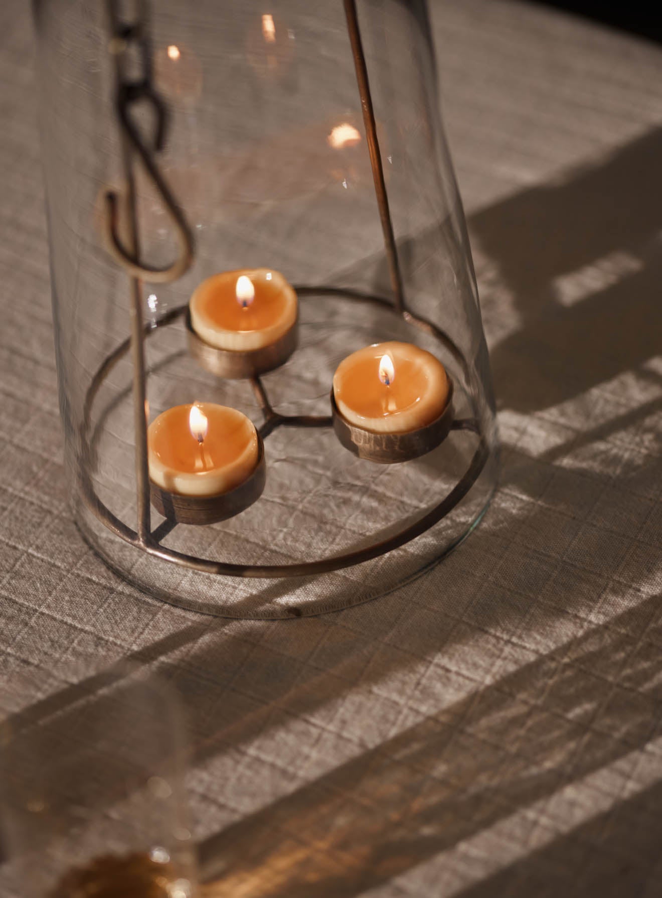 Hanging Candle Lantern | Antique Brass Finish | Rowen & Wren