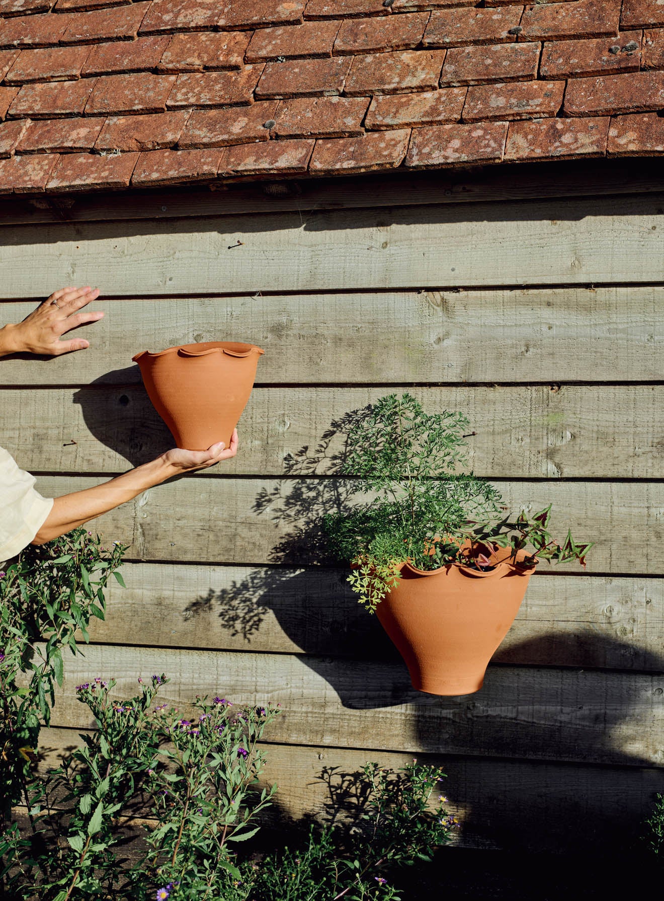 terracotta wall mounted plant pots Eden Wall-Mounted Terracotta Pot, Small