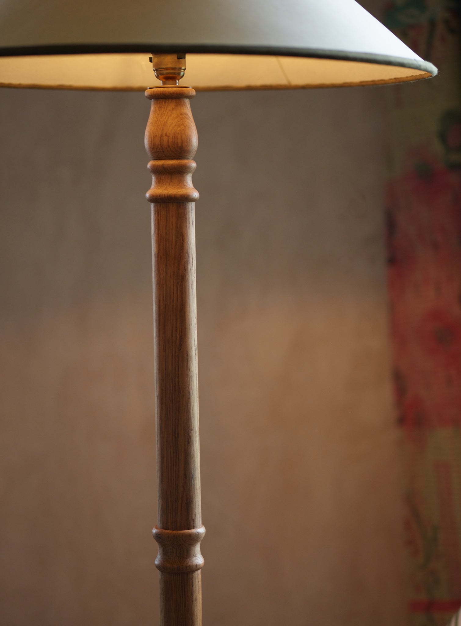 Edwin Oak Floor Lamp, Light Oiled
