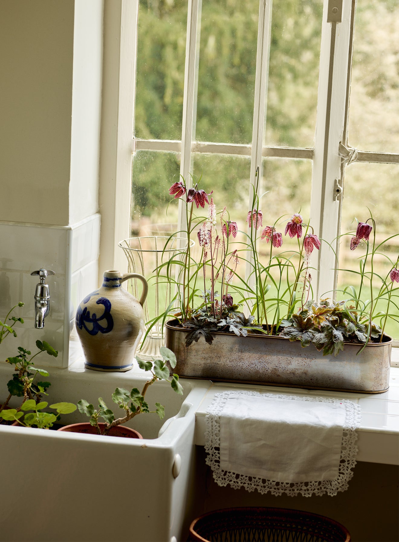 windowsill planter indoor uk Byrne Table Planter, Brass