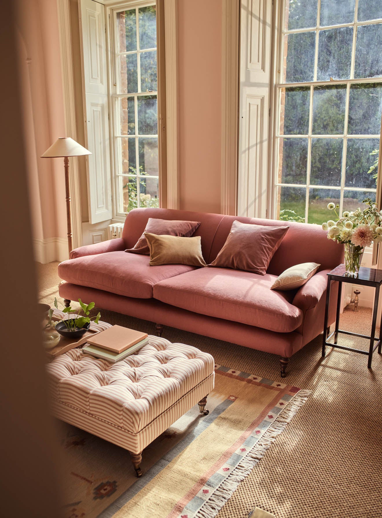 polster sofa Chesterfield Garnitur Garnituren 3+1 Größe:Ø 42 cm / Höhe 11 cm