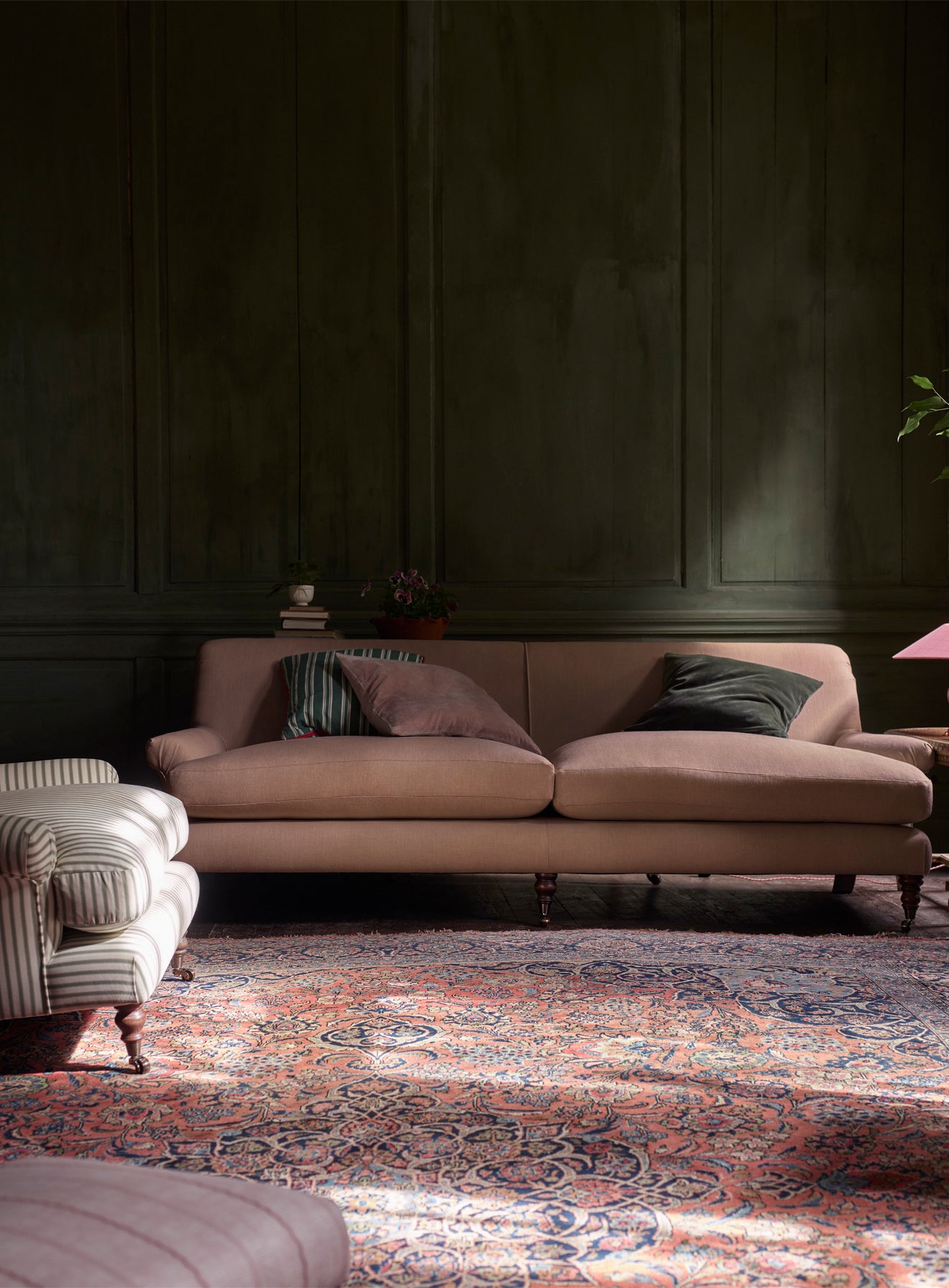 Remy Sofa, Three Seater, Plaster Pink Linen