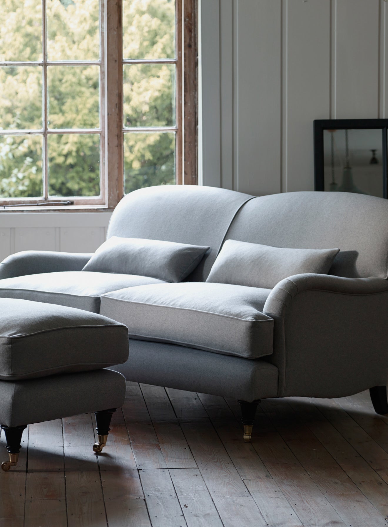 Abington Sofa, Two Seater, Grey Wool