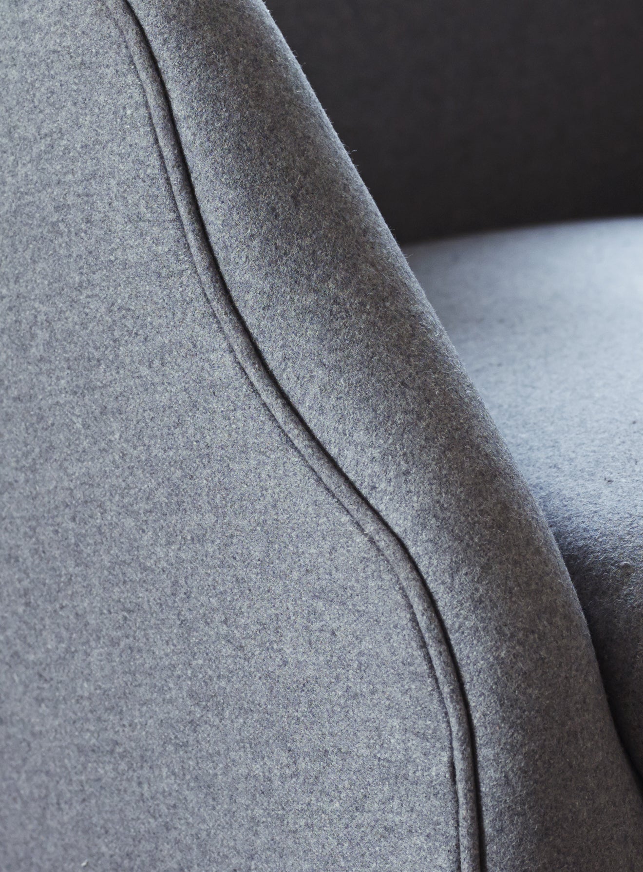 Bromley Wingback Chair, Grey Wool