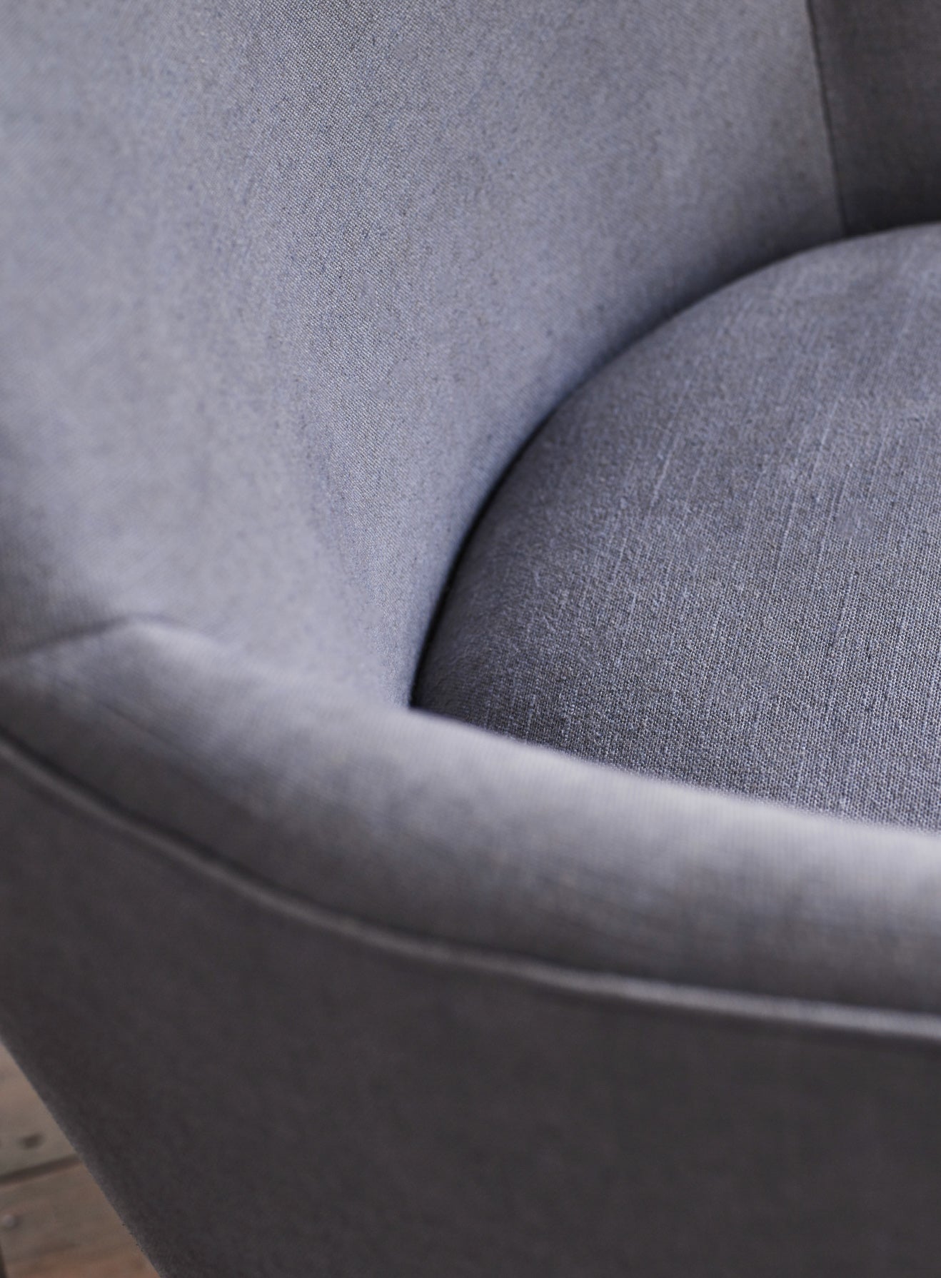 Bromley Wingback Chair, Grey Linen