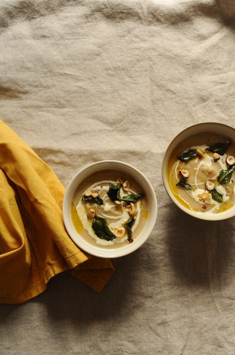 A Hearty Soup and Poached Pudding