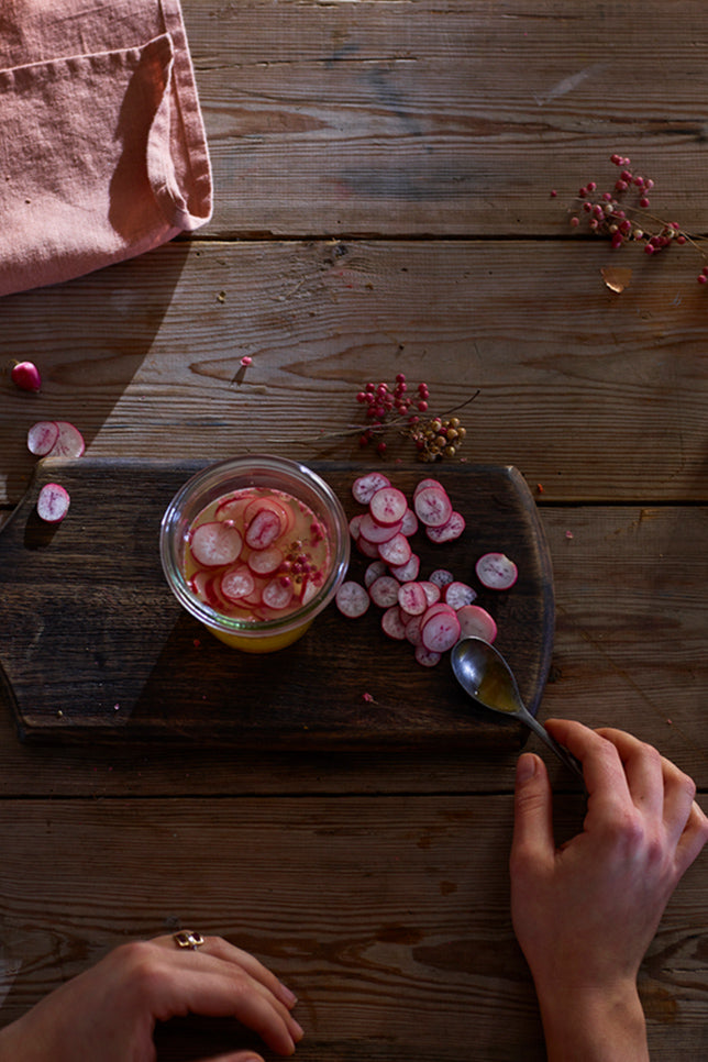 Pickling: Radish & Pink Peppercorns