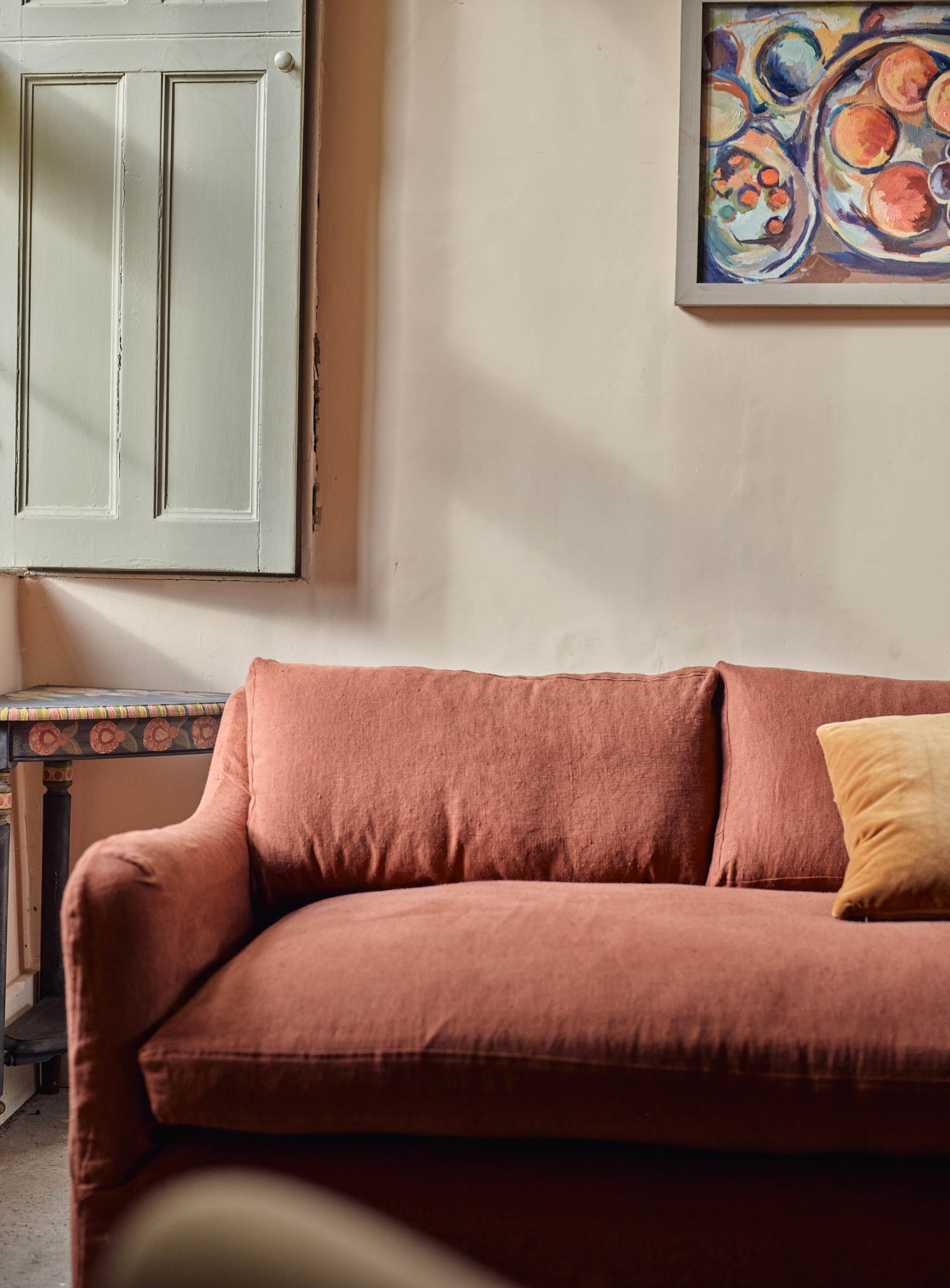 Warren Loose Cover Chaise Sofa, Moss Linen