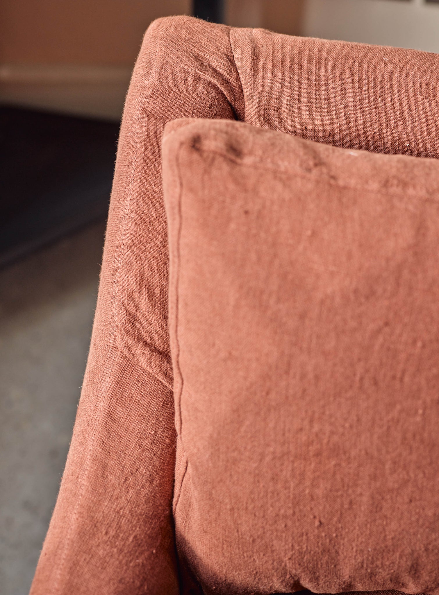 Warren Loose Cover Chaise Sofa, Leaden Grey Linen