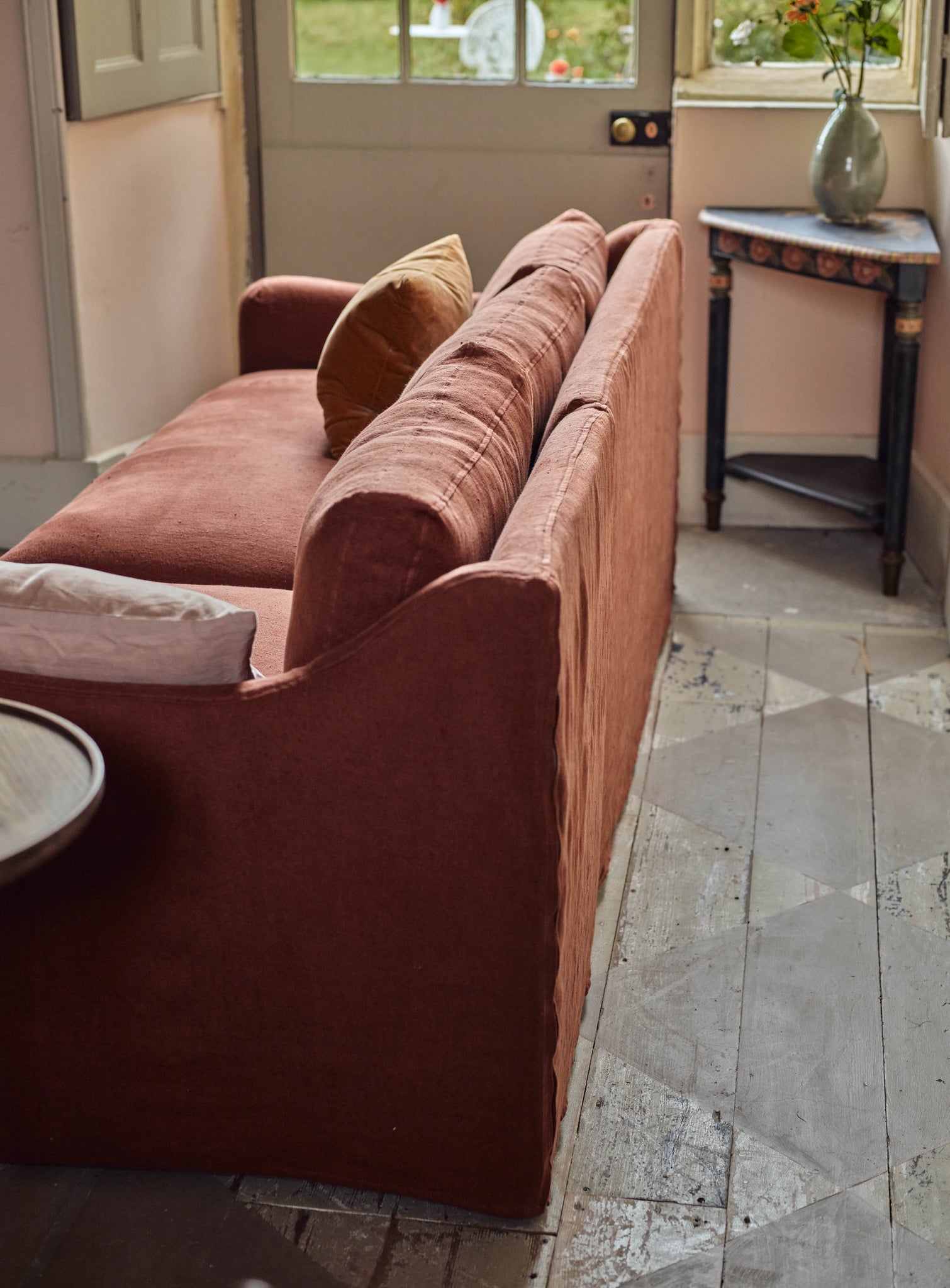 Warren Loose Cover Chaise Sofa, Flax Linen