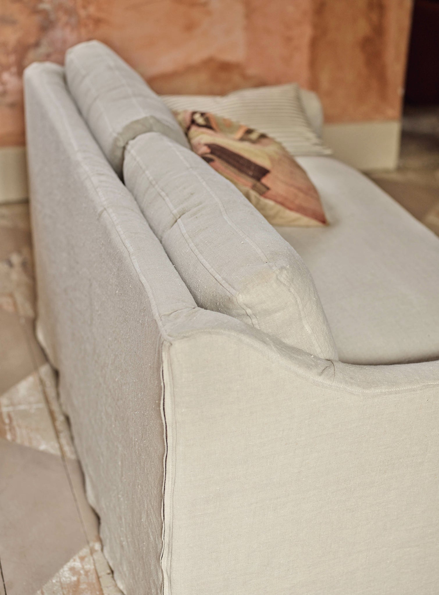 Warren Loose Cover Sofa, Straw Cotton