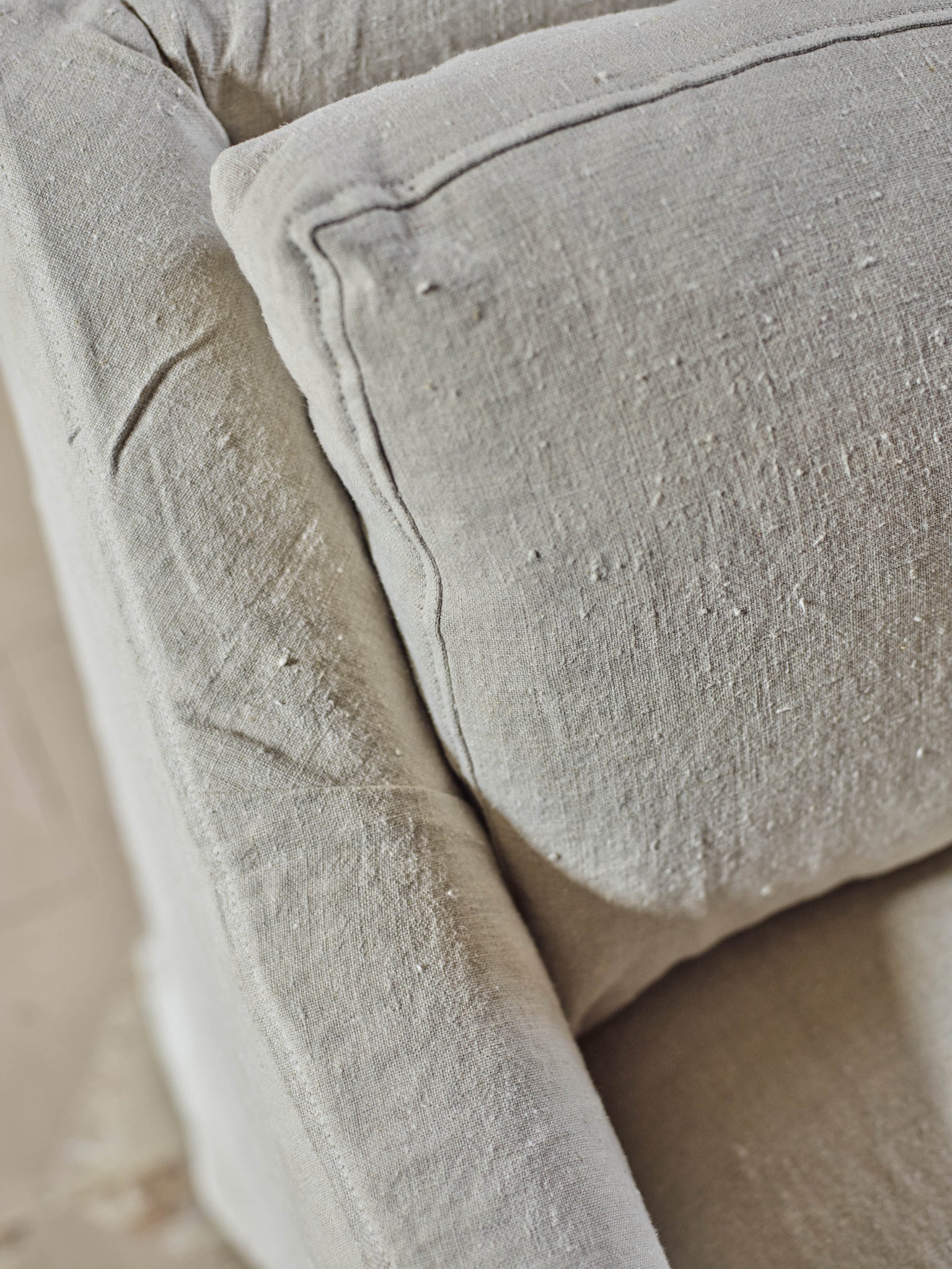 Warren Loose Cover Sofa, Natural Linen