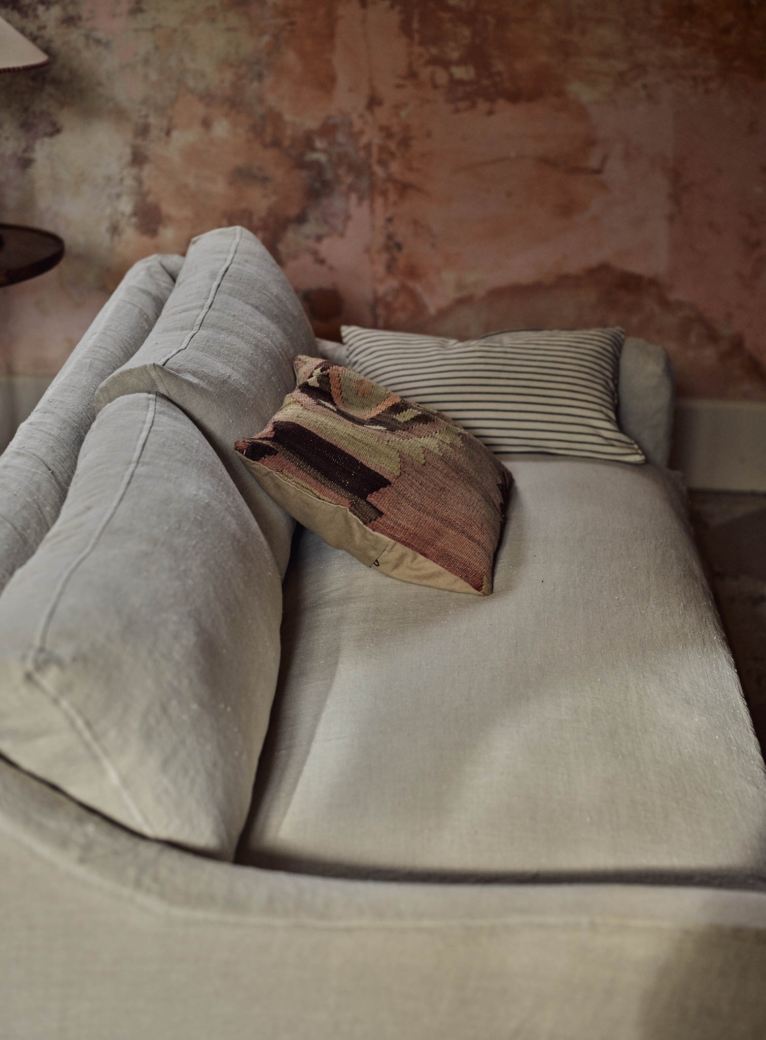 Warren Loose Cover Sofa, Rust Linen
