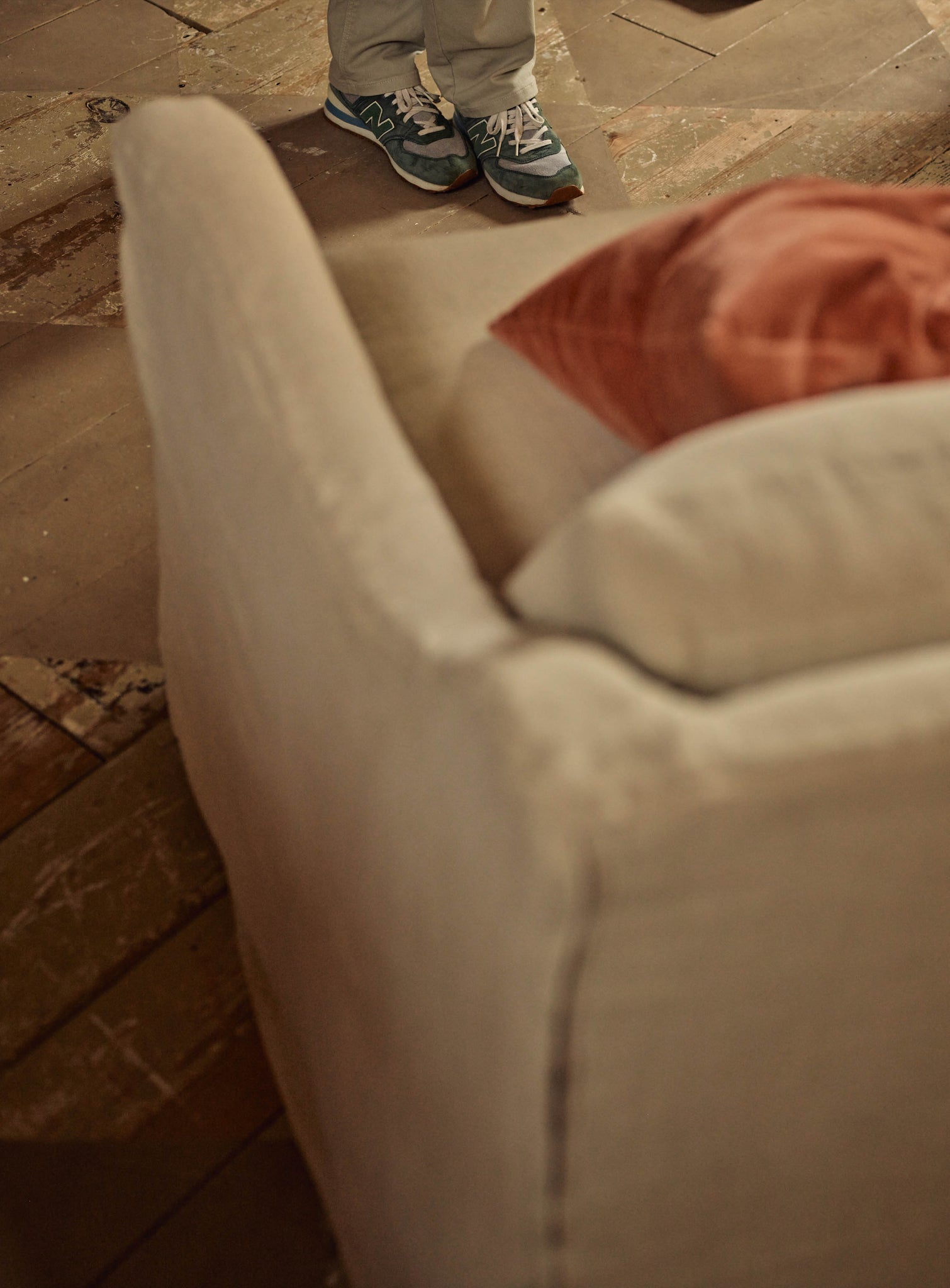 Warren Loose Cover Armchair, Parchment Cotton