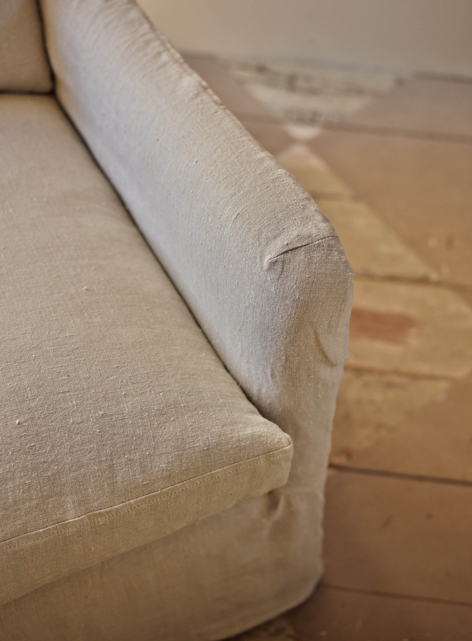Warren Loose Cover Armchair, Parchment Cotton
