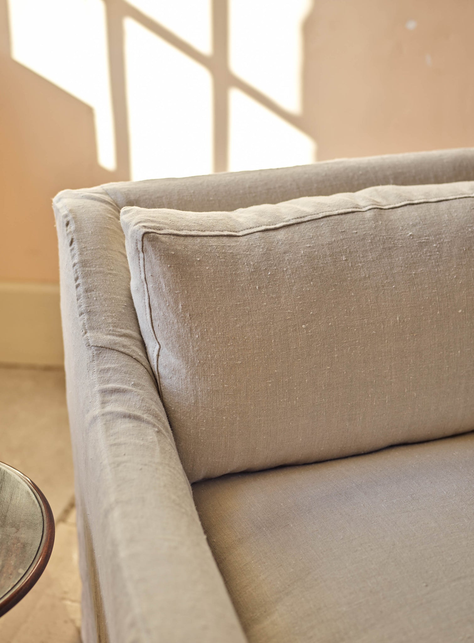 Warren Loose Cover Armchair, Straw Cotton