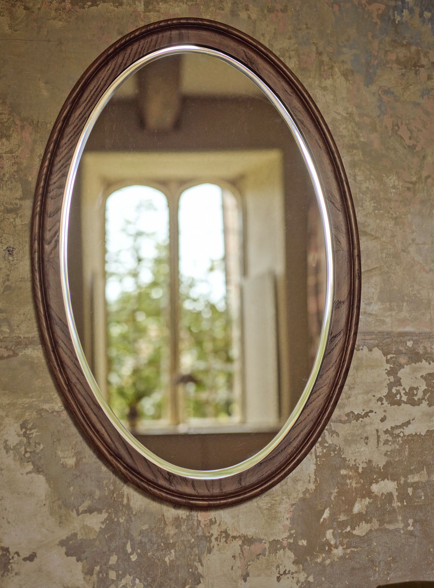 Oliver Oak Mirror, Oval