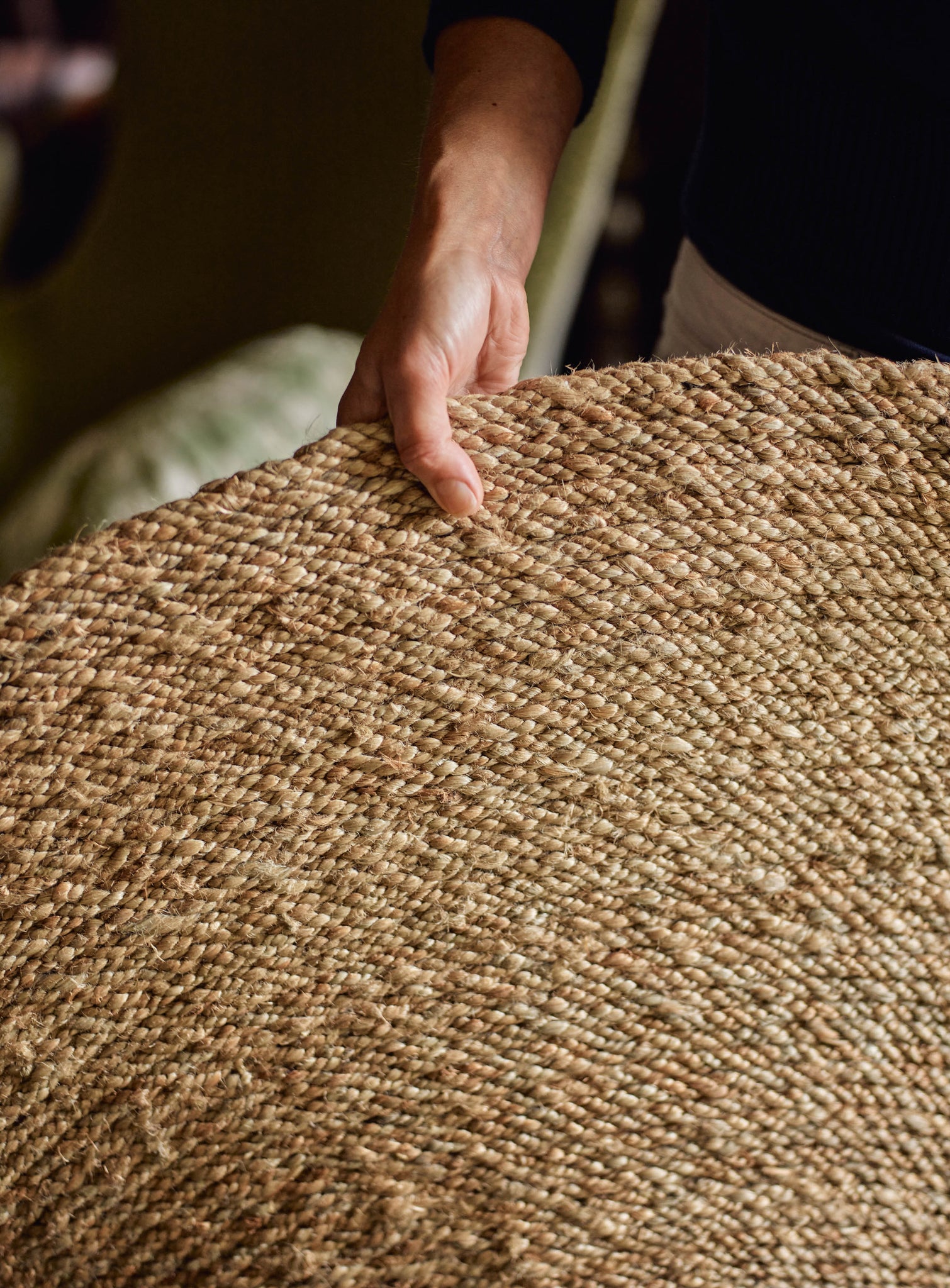 Round Jute Rug, Small