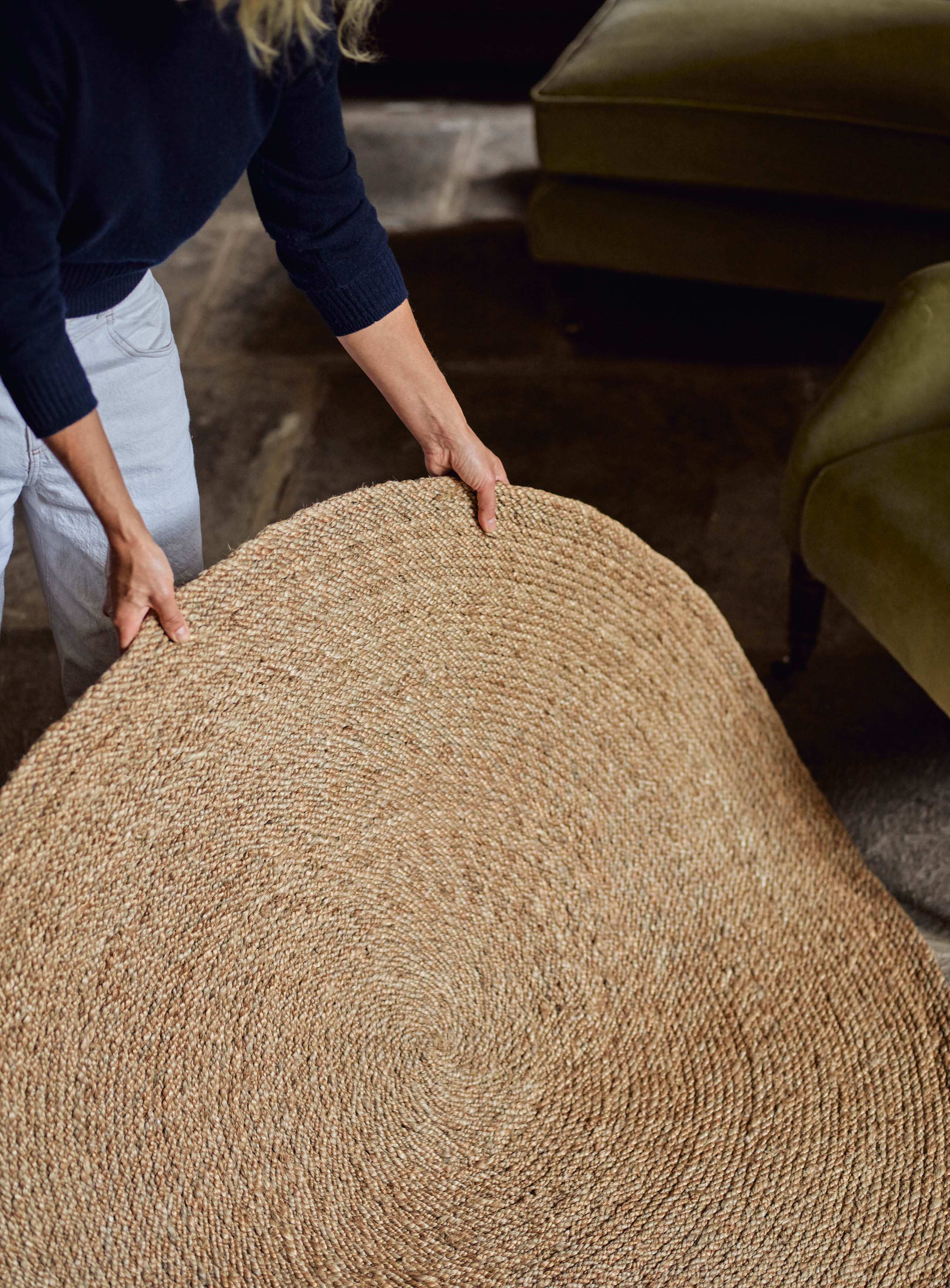 Yute Round Rug Small Round Jute Rug | Rowen & Wren