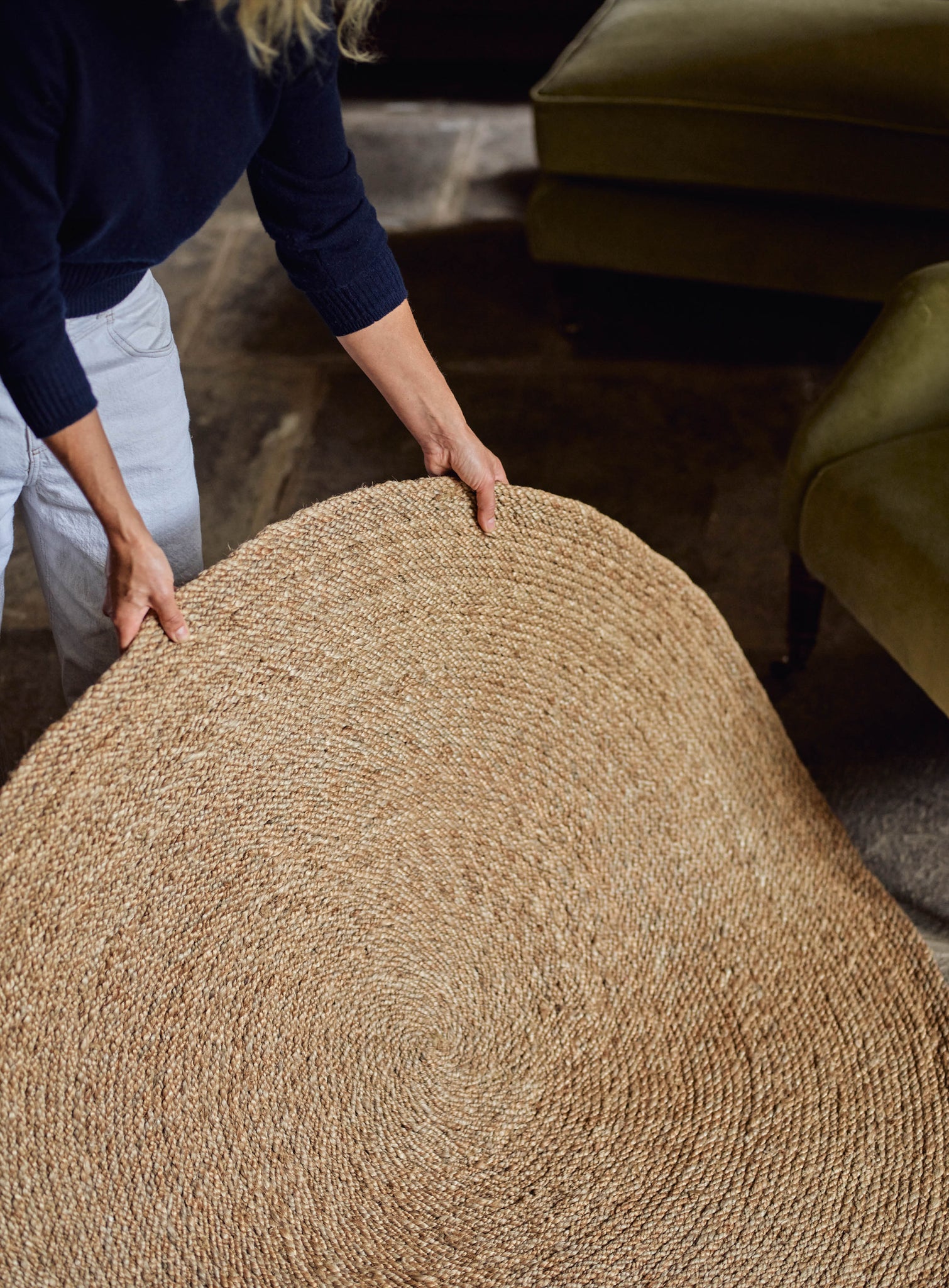 Round Jute Rug, Small