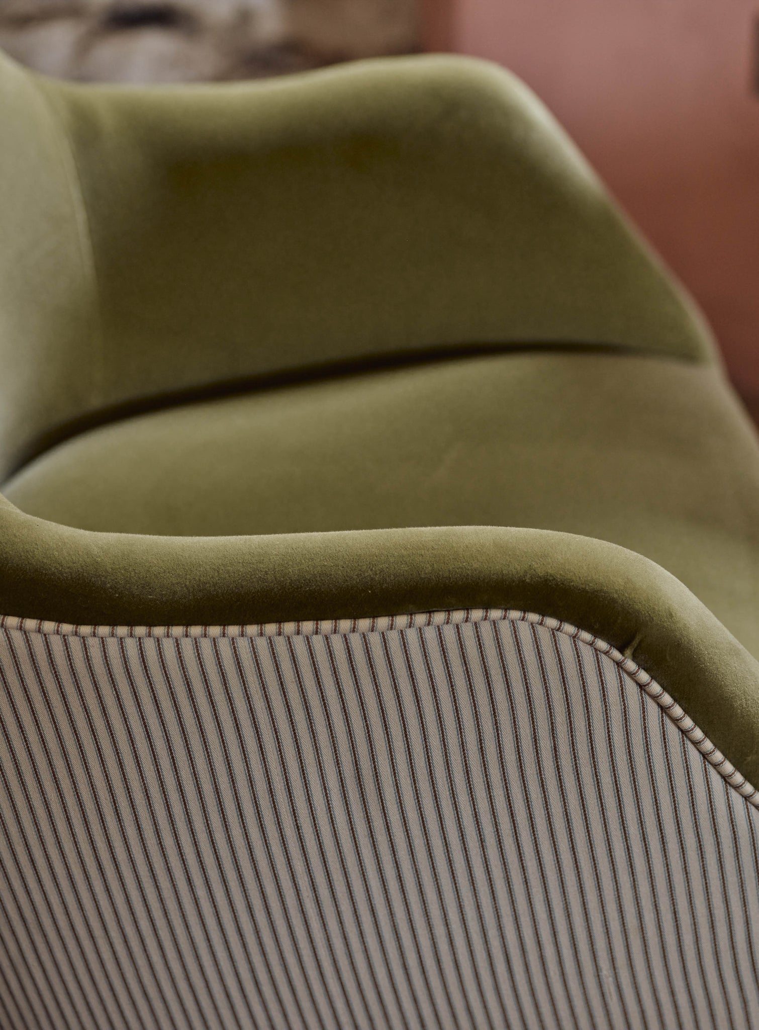 Bromley Wingback Chair, Straw Cotton