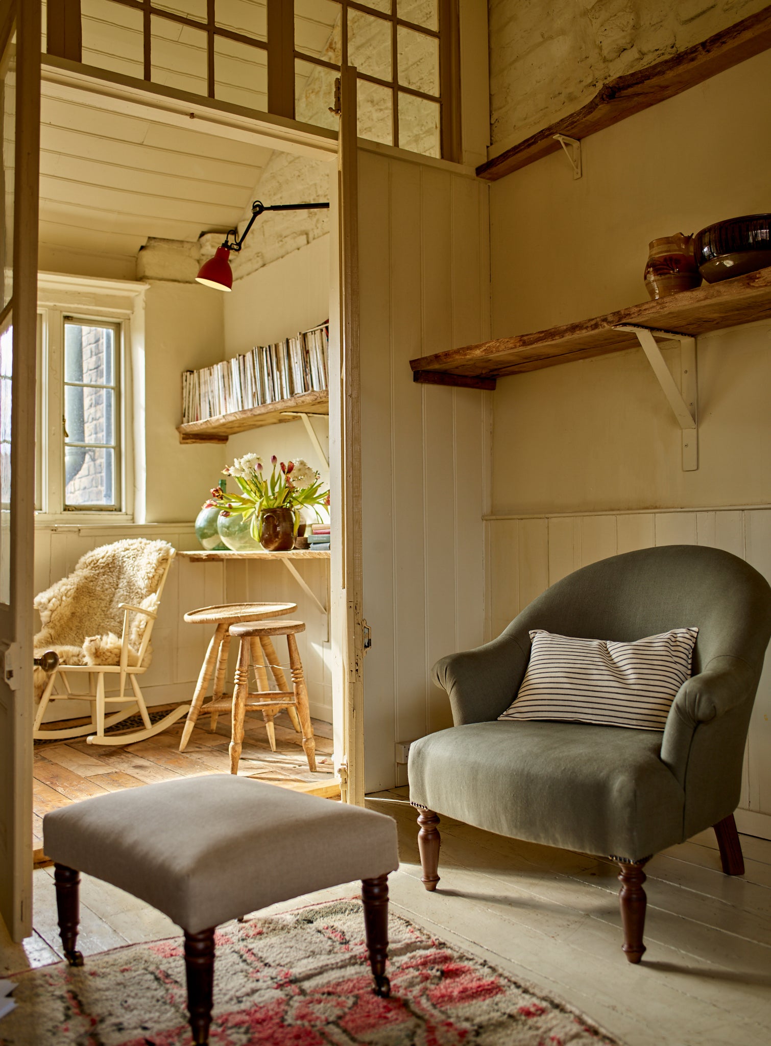 Clandon Armchair, Rust Linen