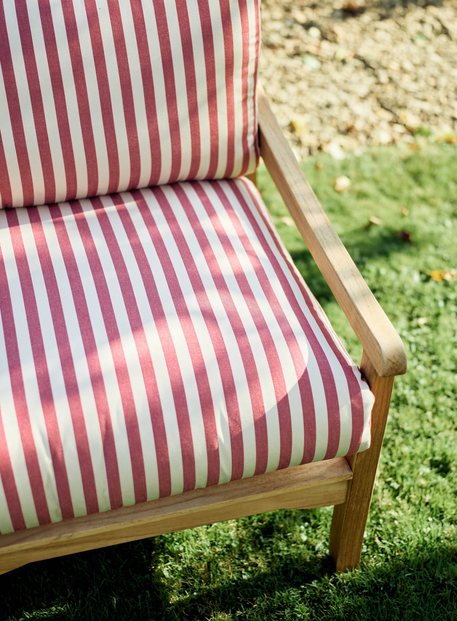 Emerson Garden Armchair, Fine Red Awning Stripe