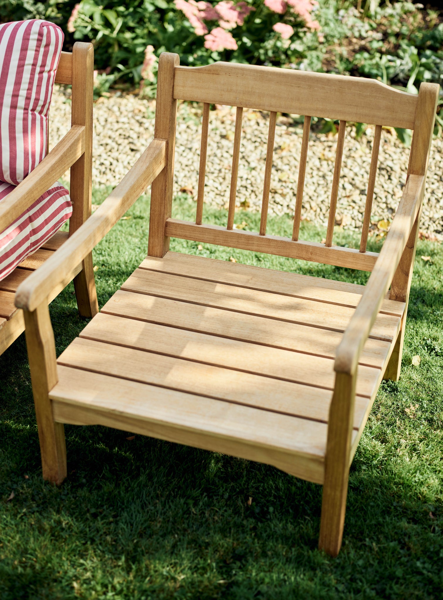 Emerson Garden Armchair, Fine Red Awning Stripe