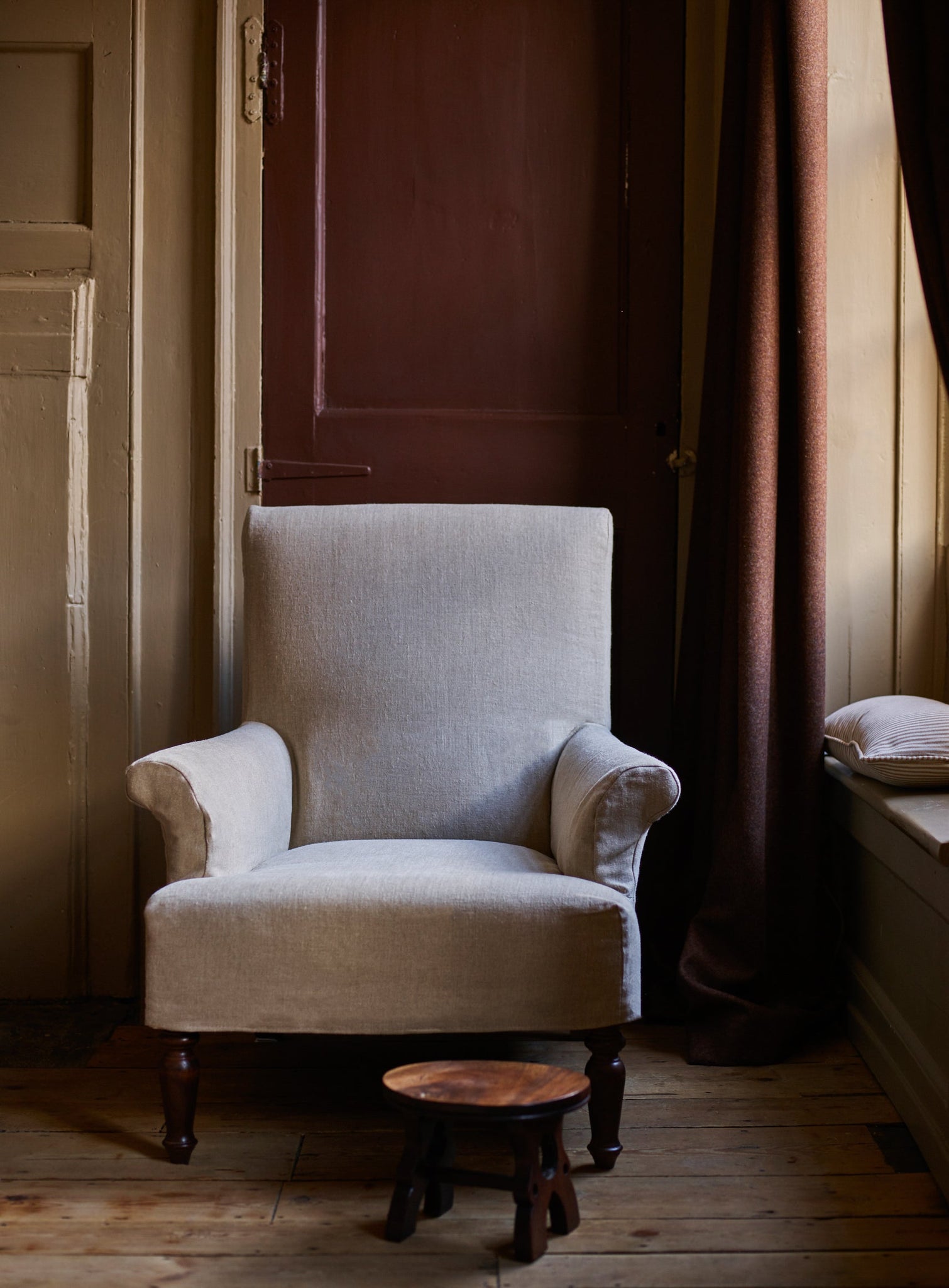 Wilford Armchair, Natural Linen, Additional Cover