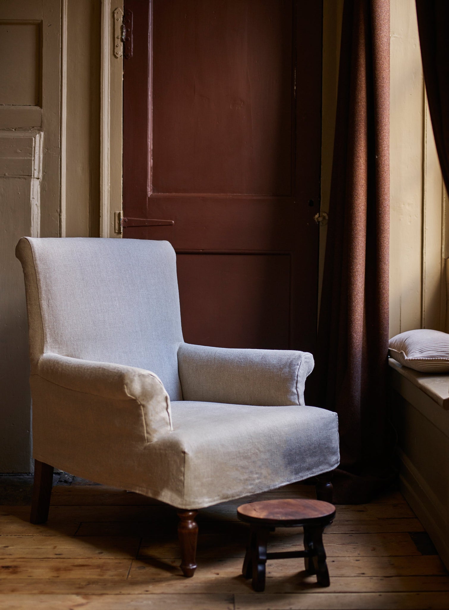 Wilford Armchair, Grey Linen, Additional Cover