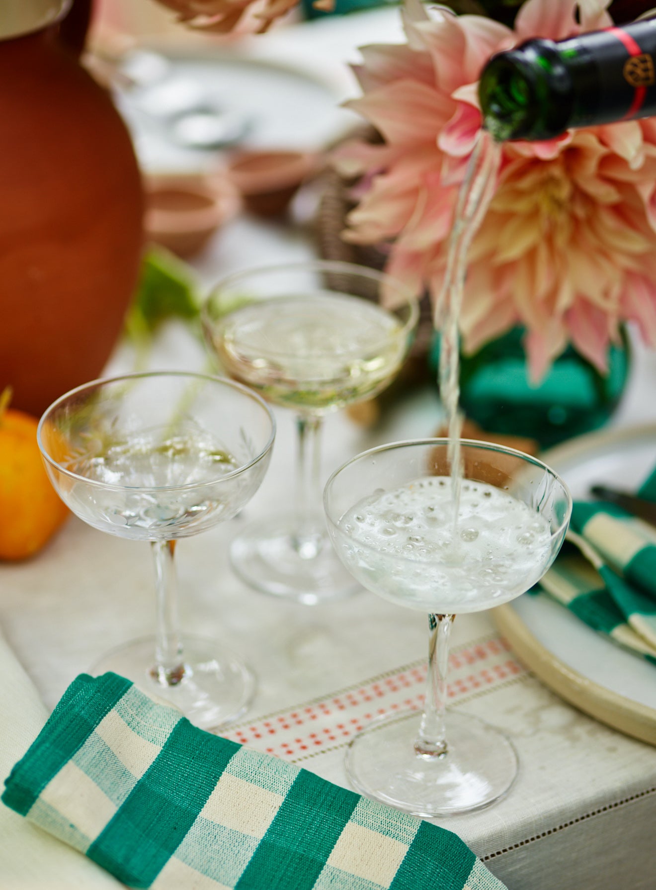 Dillie Champagne Saucers, Set of Four