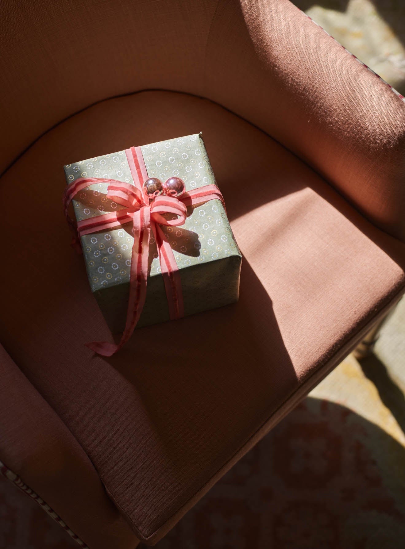 Handmade Wrapping Paper, Sage Spotted, Set of Three