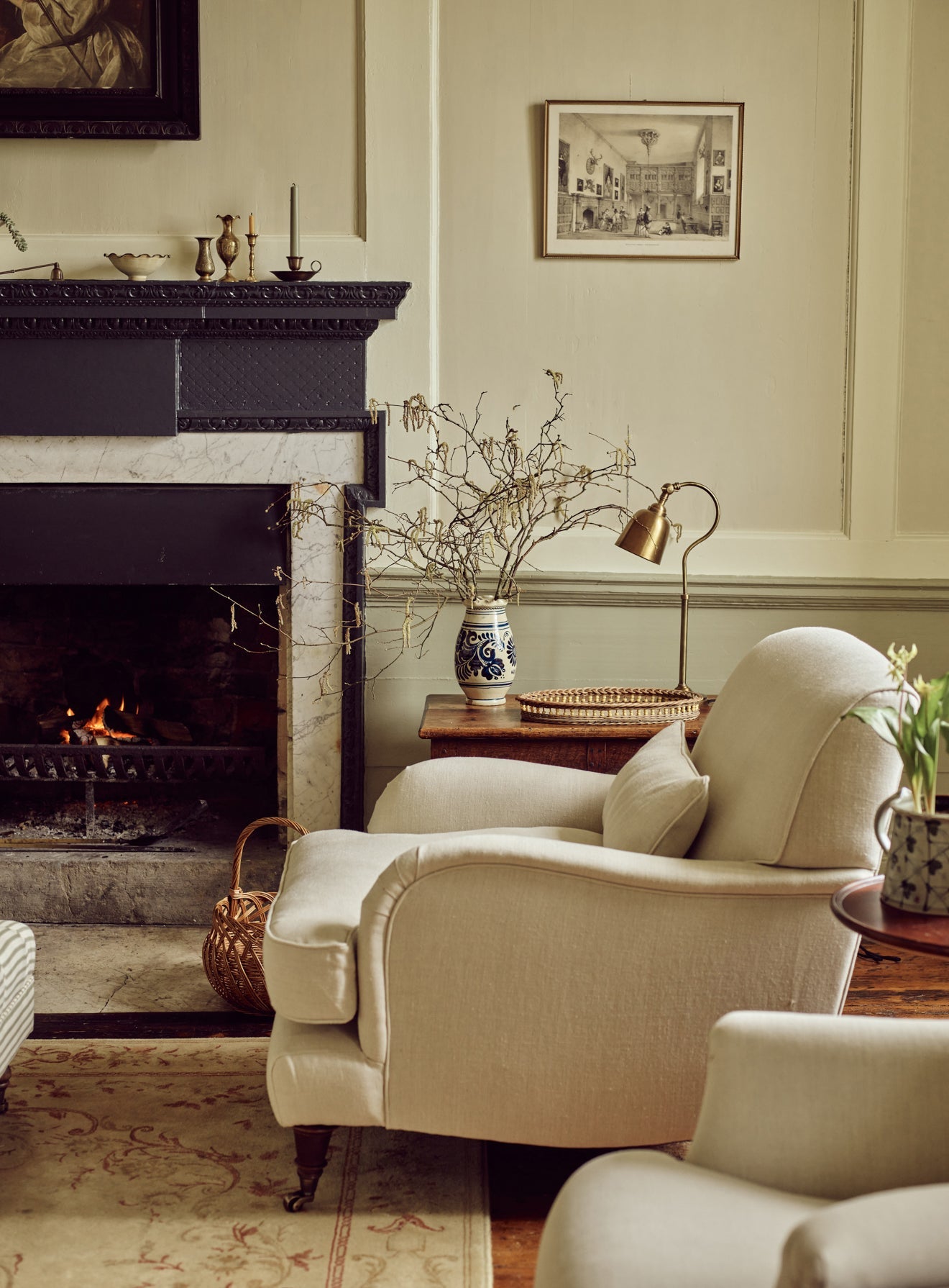 Abington Armchair, Straw Cotton