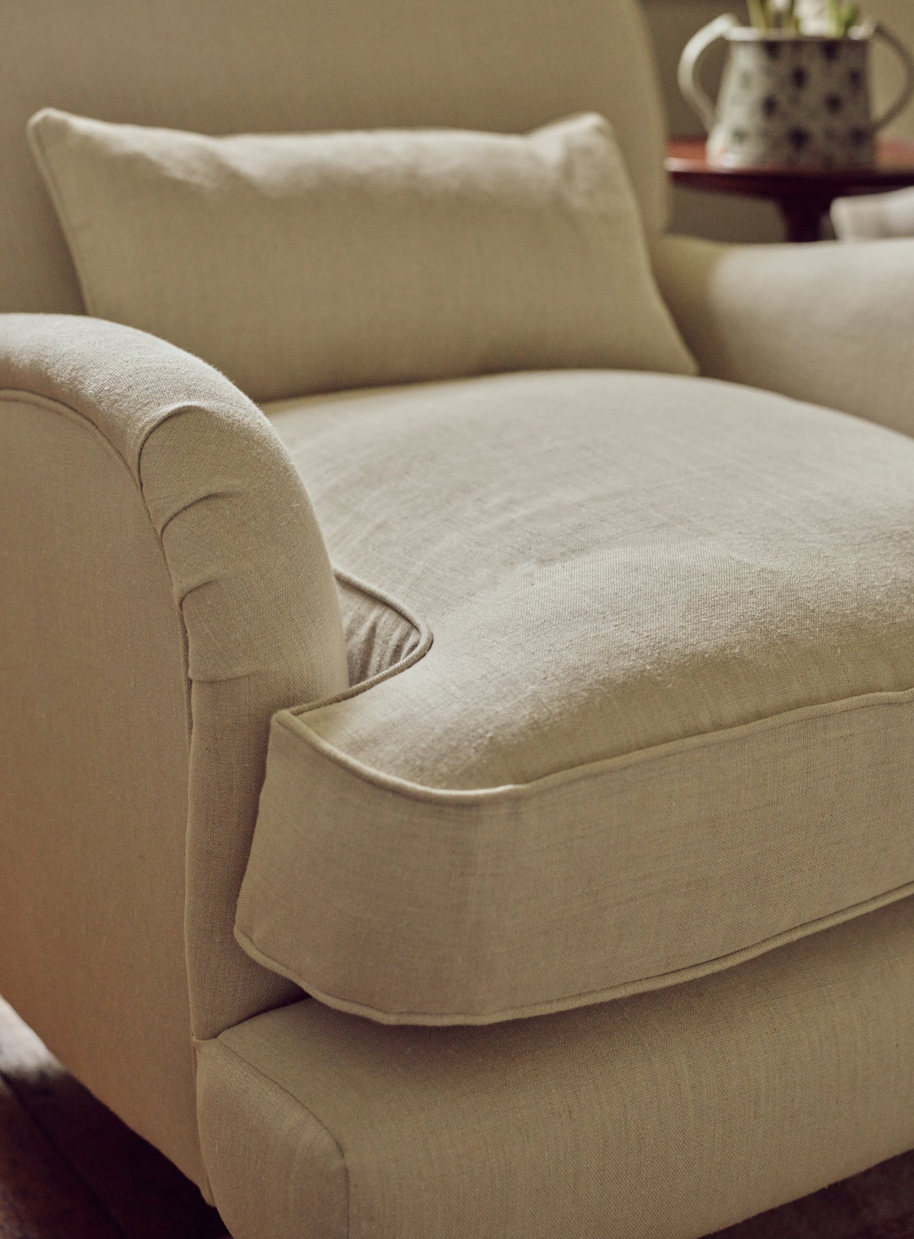 Abington Armchair, Parchment Cotton