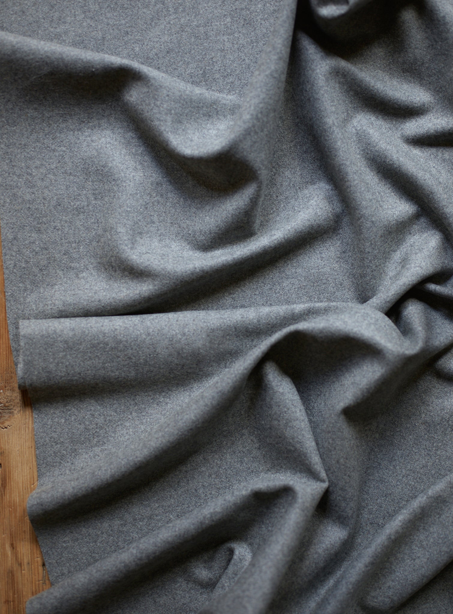 Mila Upholstered Bench, Grey Wool