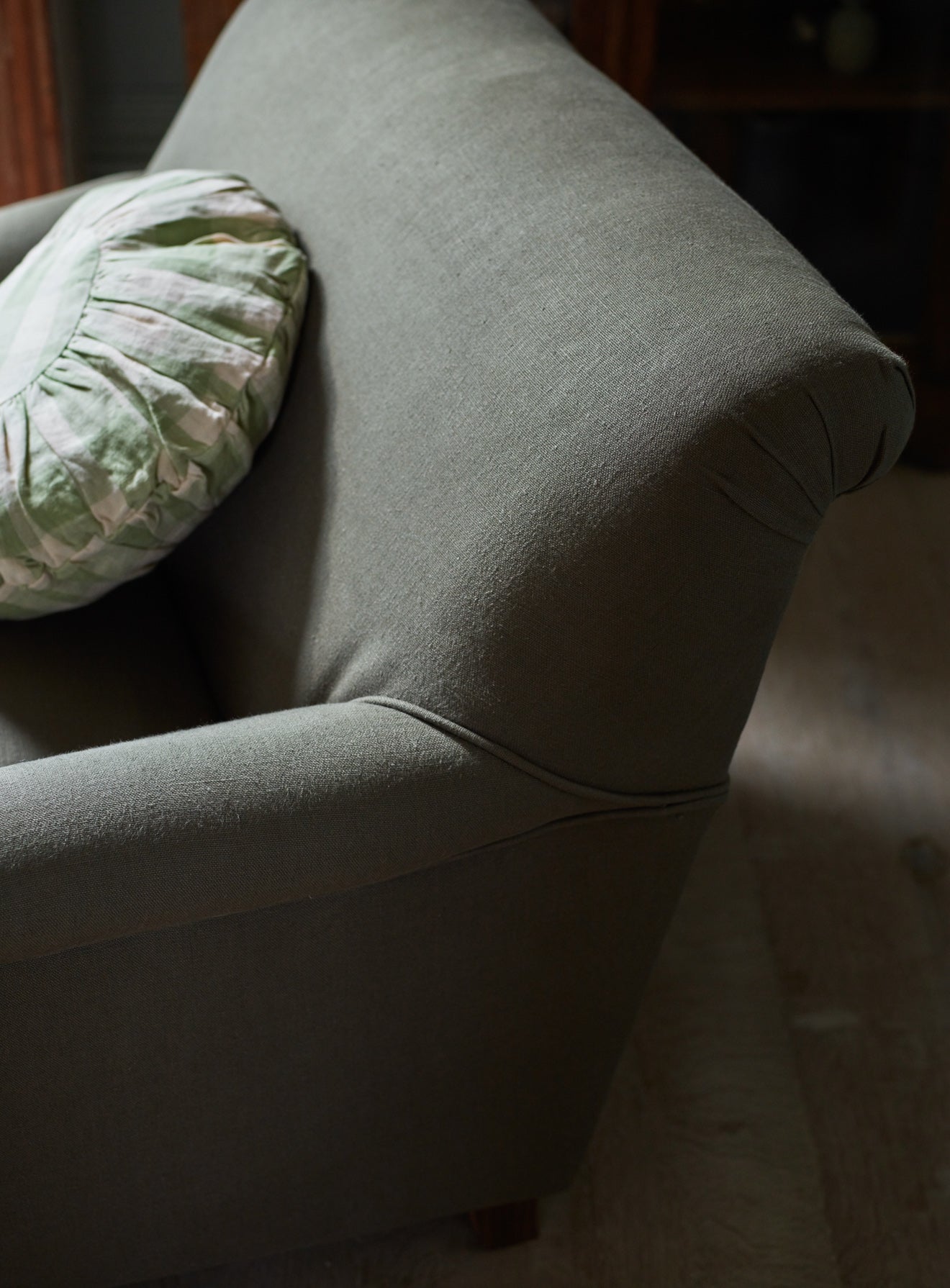 Remy Armchair, Olive Linen