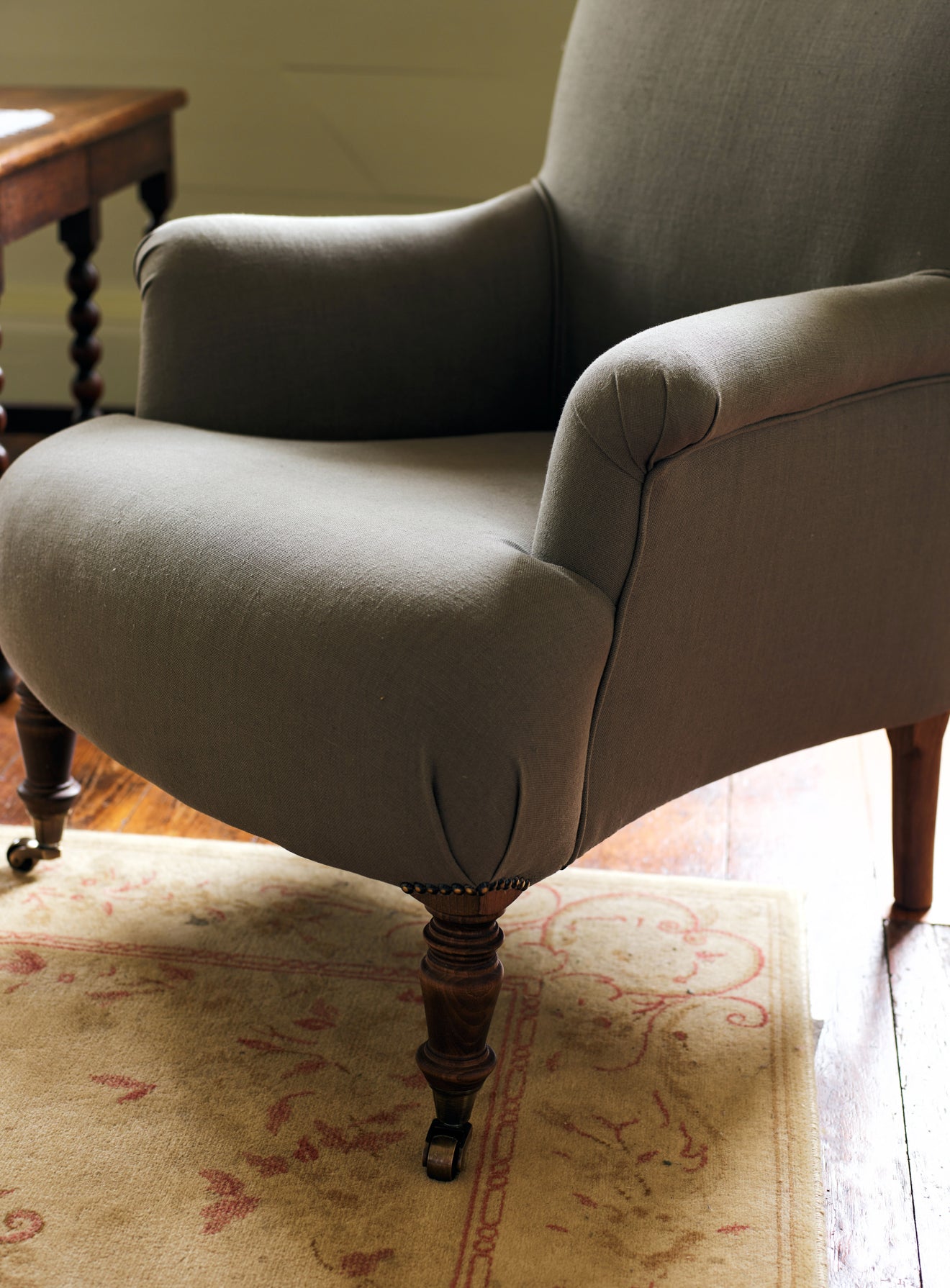 Finley Armchair, Rust Velvet