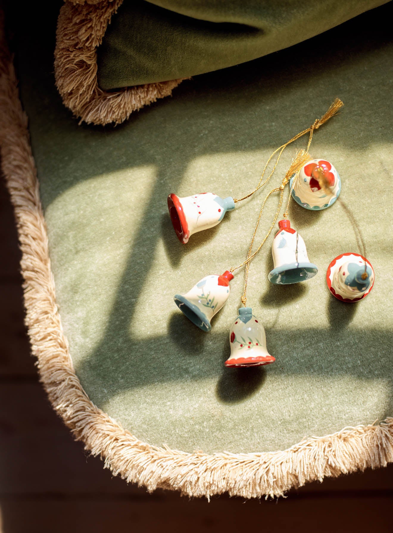 Hand Painted Bell Decorations Set