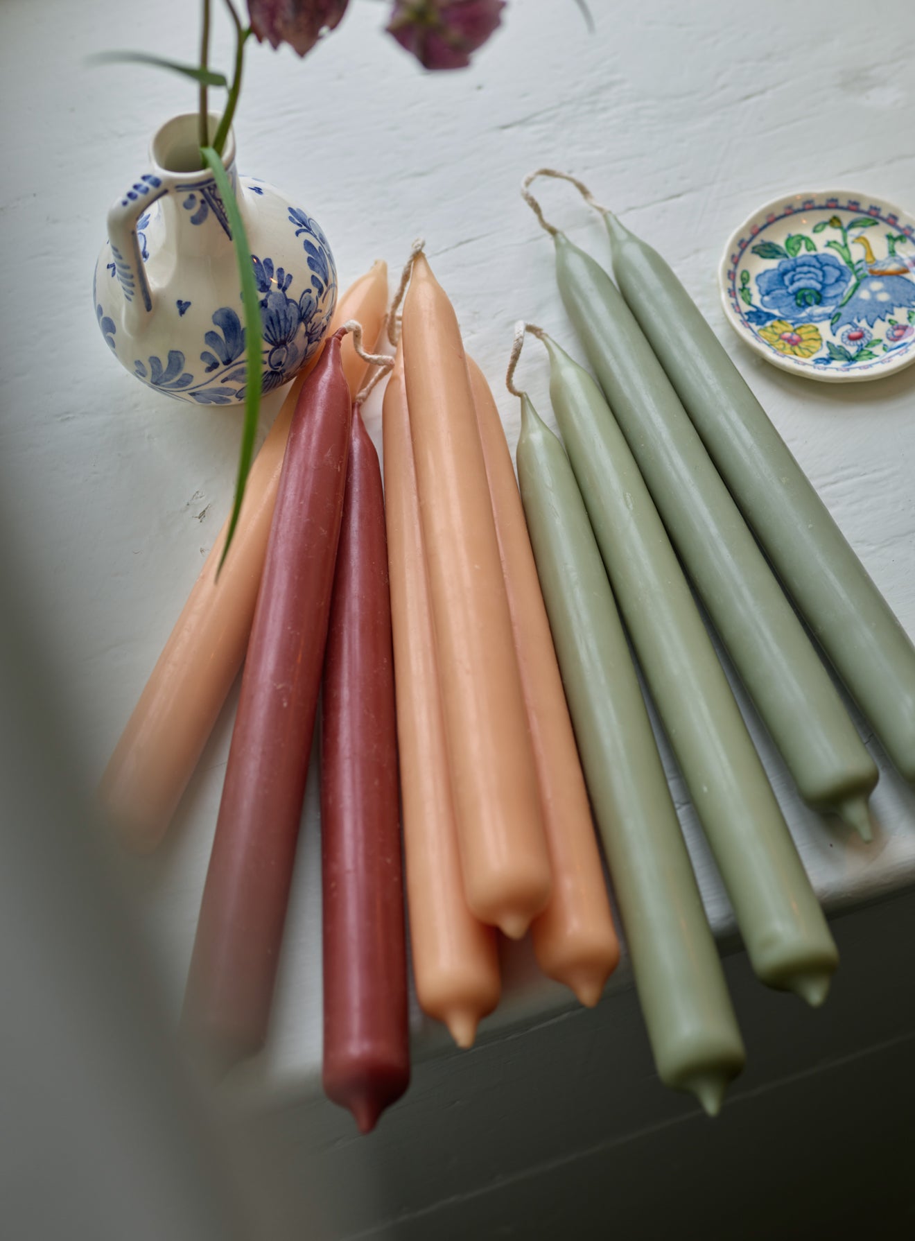 Beeswax Dinner Candles, Rust, Set of Two | Rowen & Wren