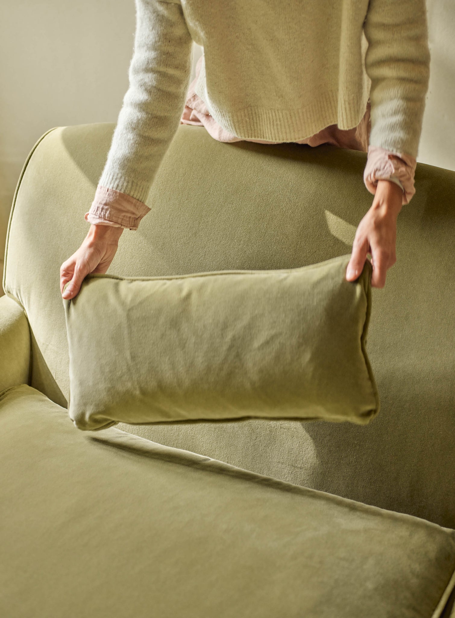 Abington Sofa, Three Seater, Natural Wool
