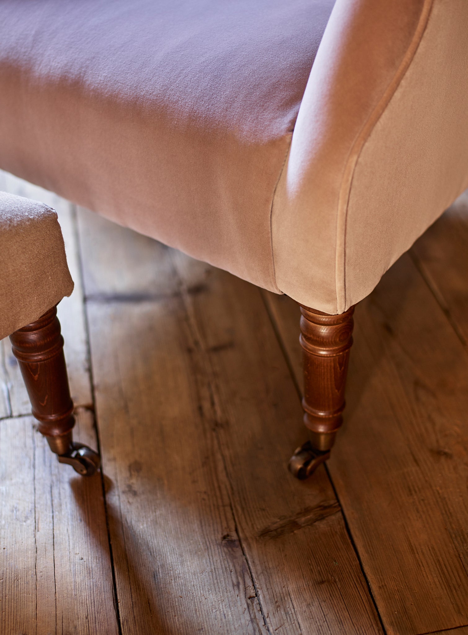 Bromley Wingback Chair, Rust Linen