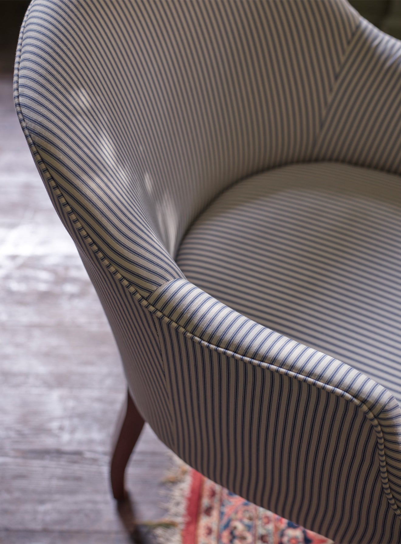 Bennett Library Chair, Heritage Green Stripe