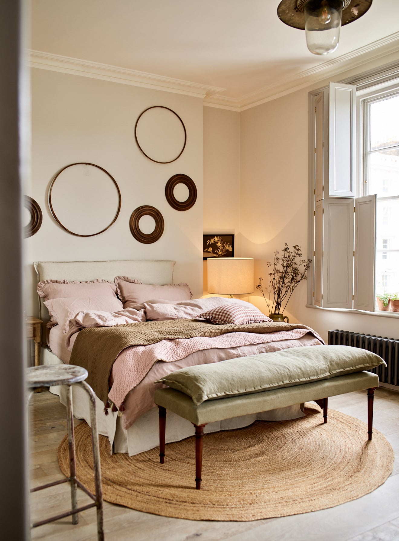 Mila Bed, Heritage Green Stripe