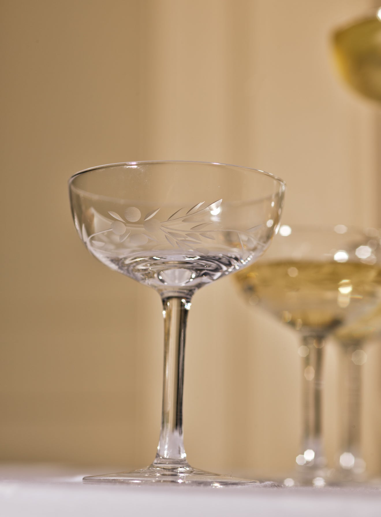 Dillie Champagne Saucers, Set of Four