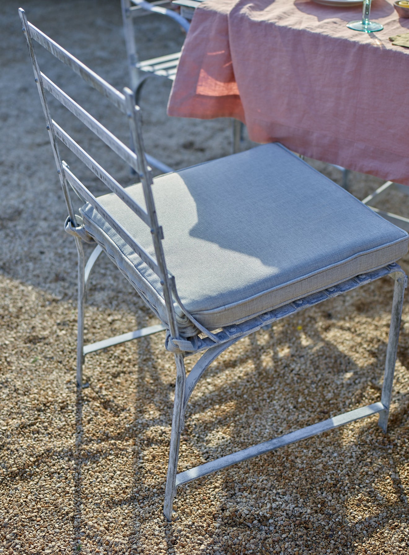 Sudbury Dining Chair Cushion, Fine Red Awning Stripe