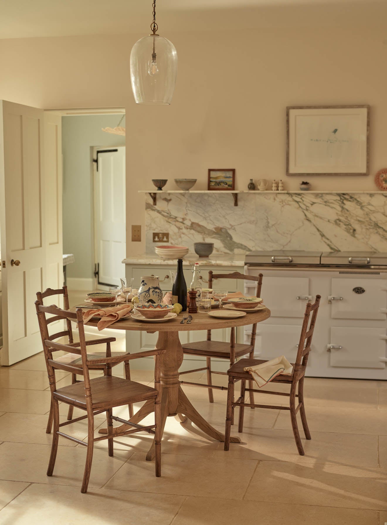 Ellery Oak Round Dining Table Six Seater