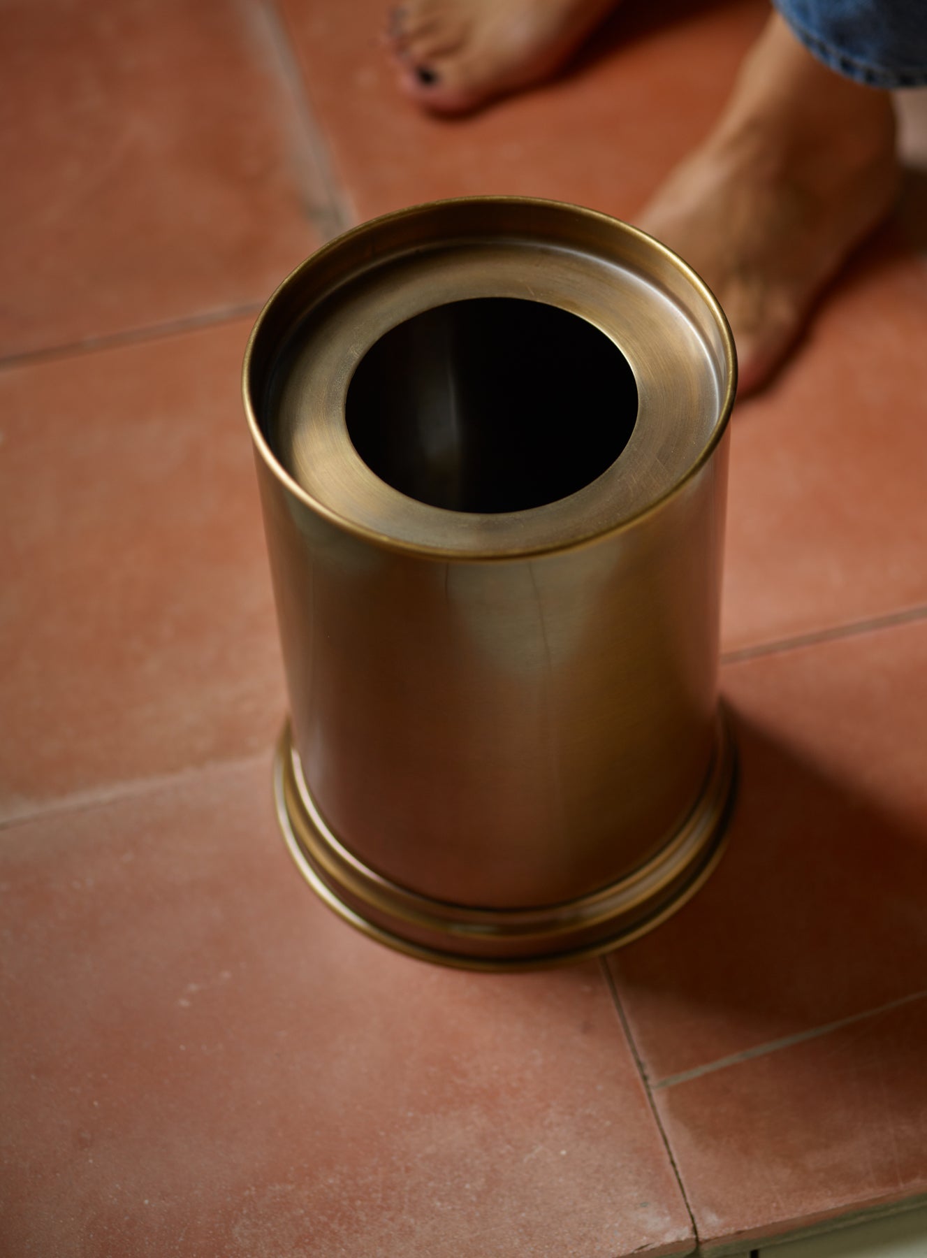 Bilton Bathroom Bin Antique Brass