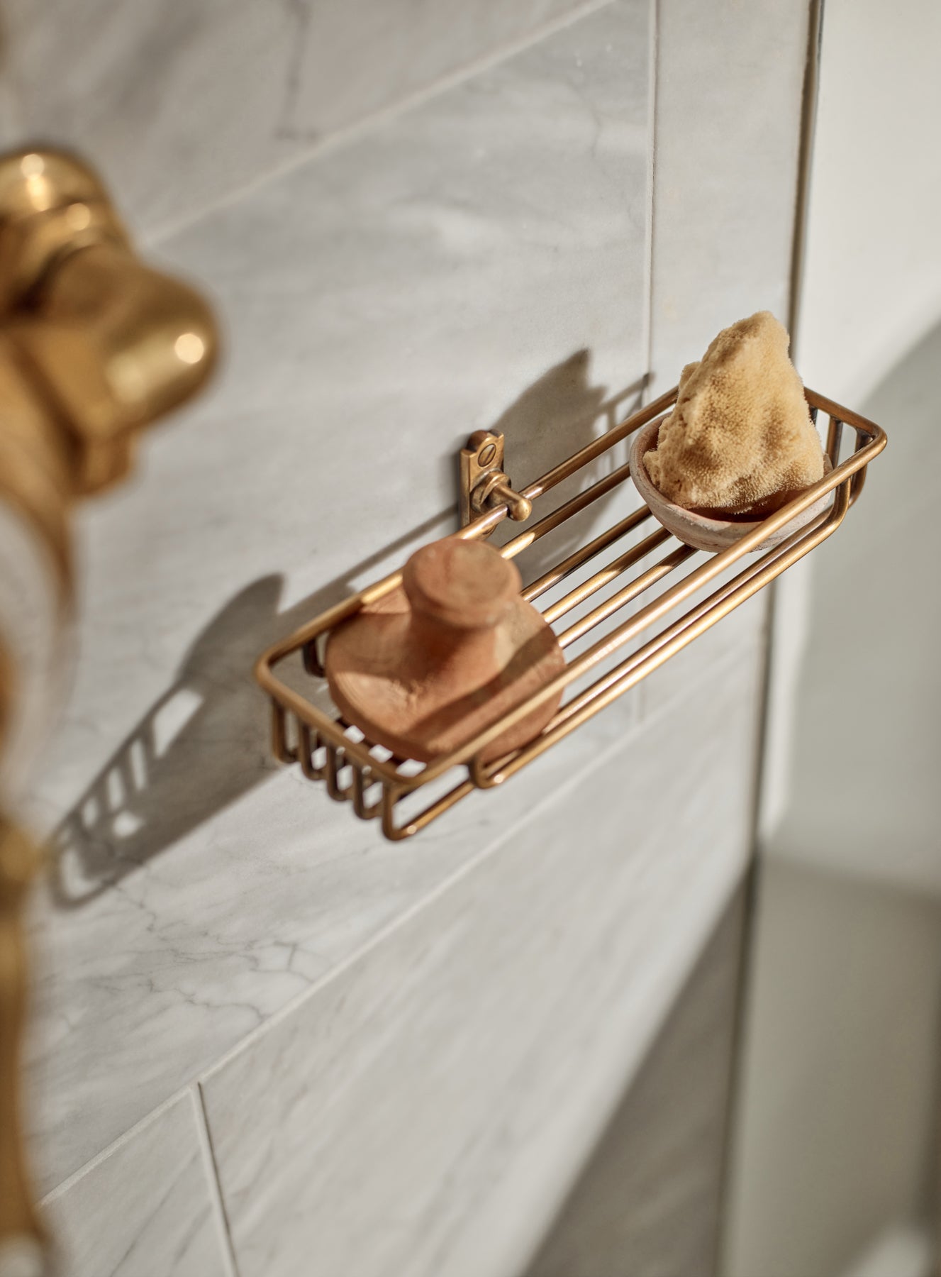 Bilton Shower Caddy Antique Brass