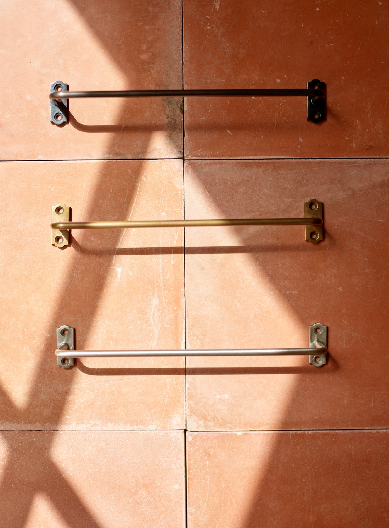 Bilton Towel Rail in Matt Nickel