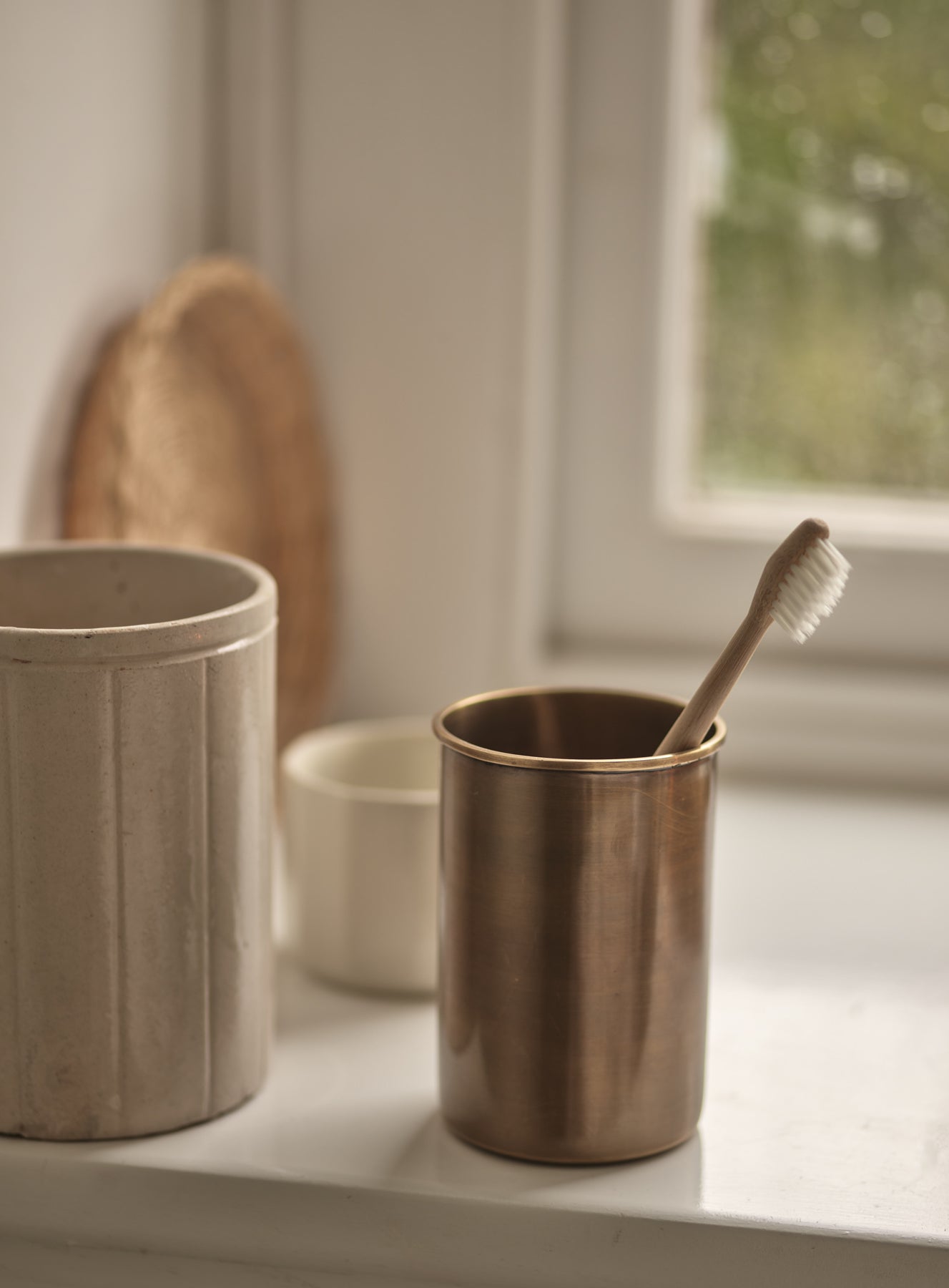 Bilton Toothbrush Holder Antique Brass